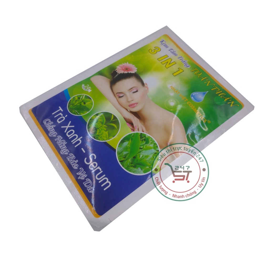 Kem tắm trắng toàn thân Trà xanh Serum Nhật Việt 120g (Lục - Lam) | BigBuy360 - bigbuy360.vn