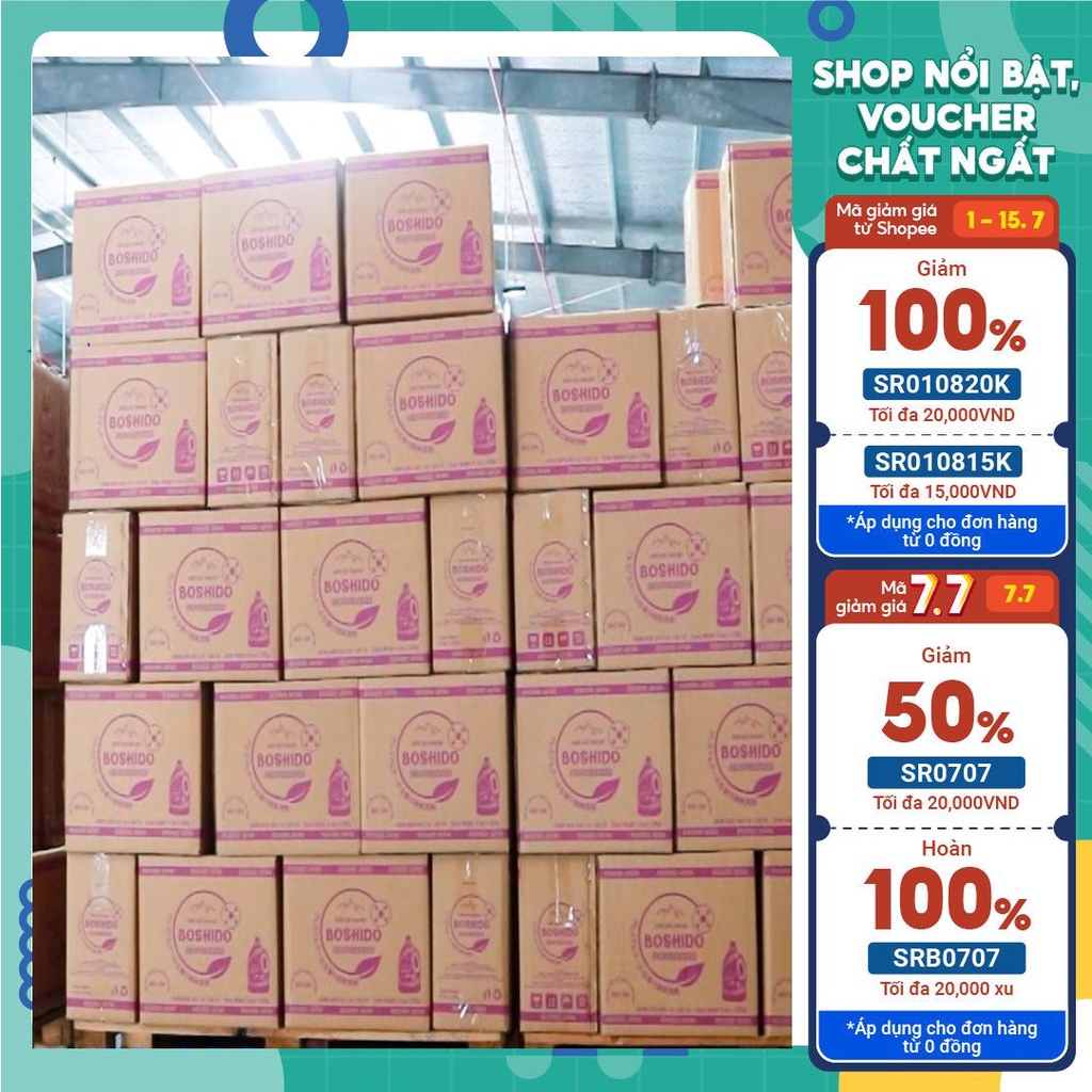 Combo 2 can  Nước Giặt Sinh Học BOSHIDO Công Nghệ Nhật Bản Lưu Hương Thơm Lâu