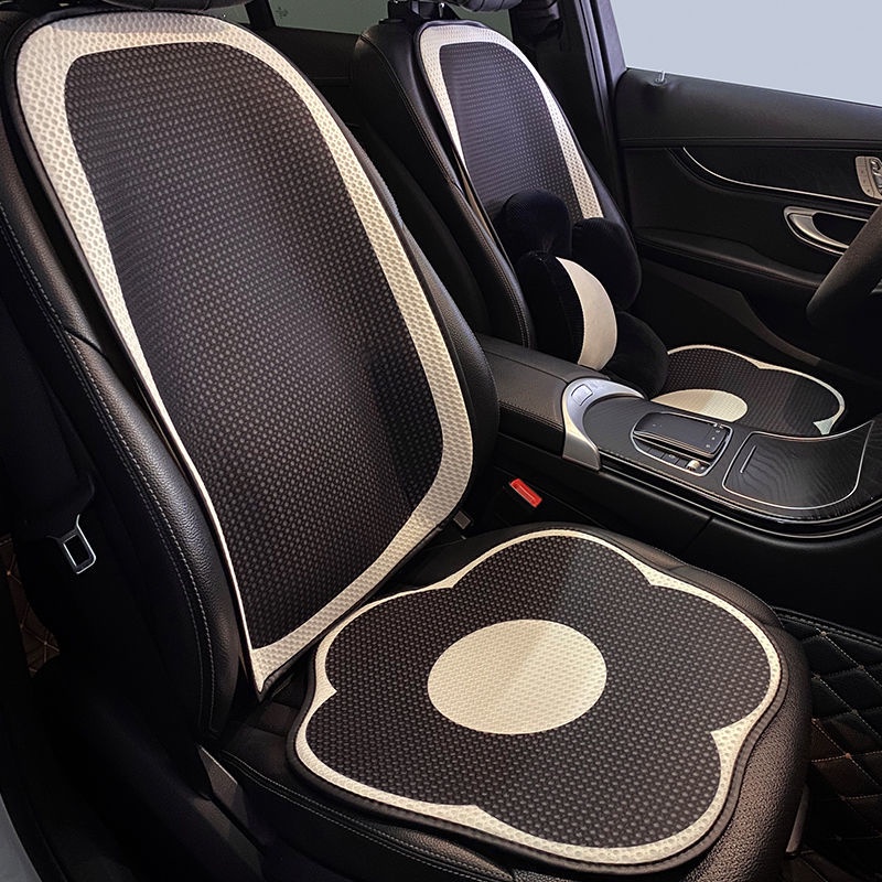 Bộ Đệm Lót Ghế Bốn Mùa Thông Dụng Ba Món Bằng Lụa Lạnh Thoáng Khí Thông Dụng Cho Xe Hơi