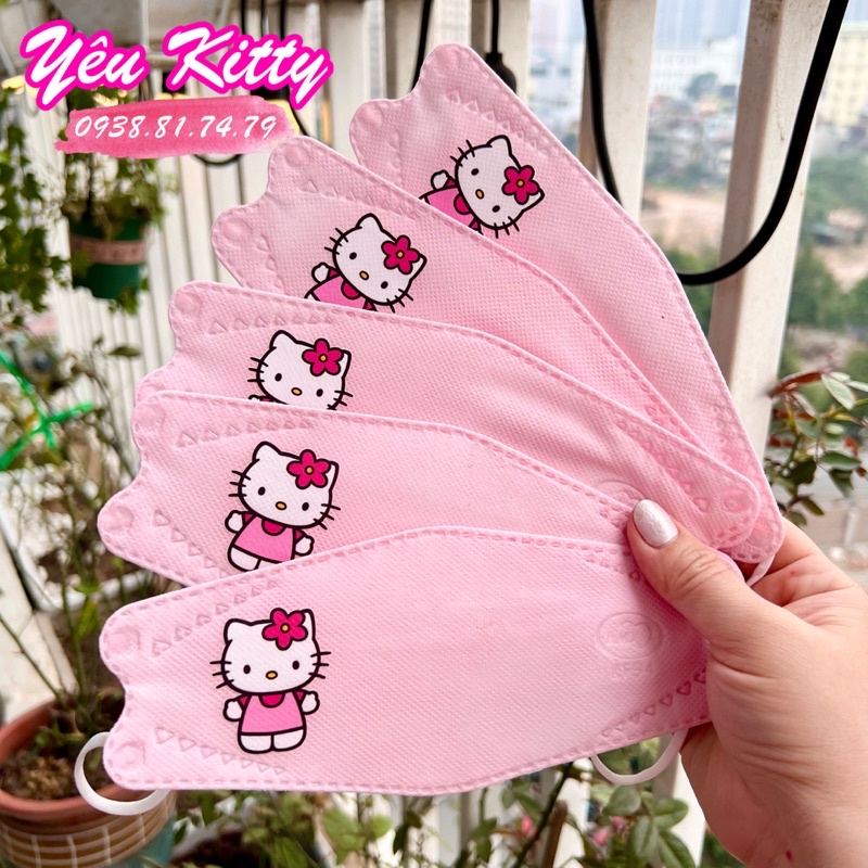 SET 5 KHẨU TRANG NGƯỜI LỚN KF94 HELLO KITTY