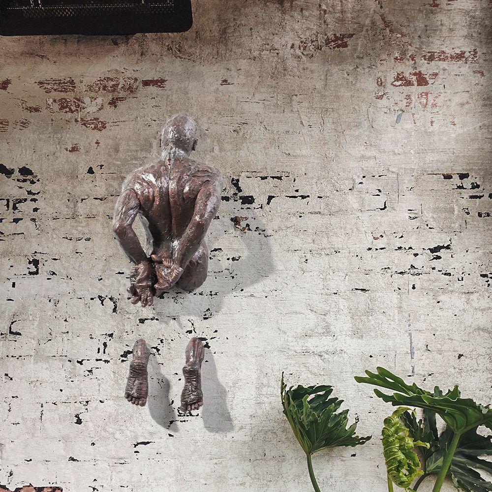 Tượng Điêu Khắc 3D Bằng Nhựa Resin Giả Đồng Treo Tường Trang Trí