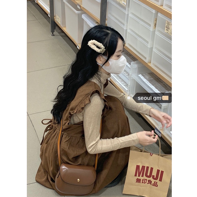 Váy Yếm Da Lộn Dáng Dài Hàng Quảng Châu Loại 1 M2140-Teen 888