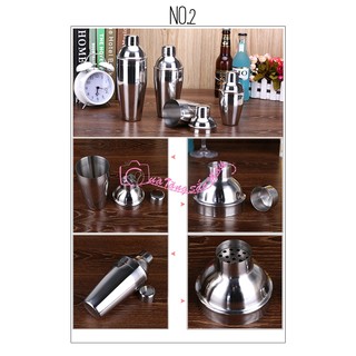 Bình lắc inox pha trà sữa – dụng cụ pha chế cocktail chuyên nghiệp, có lưới lọc, nhiều dung tích