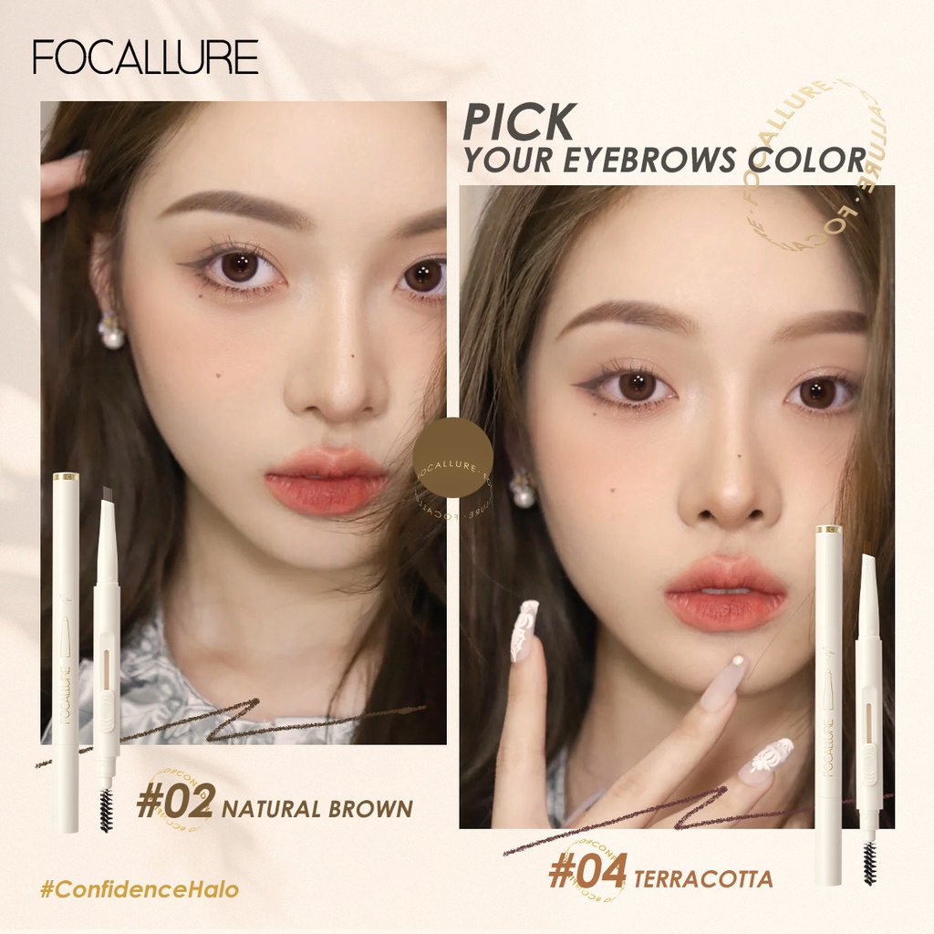 Chì trượt kẻ mày FOCALLURE ngòi mịn mềm lên màu tốt chuyên dụng 0.16g