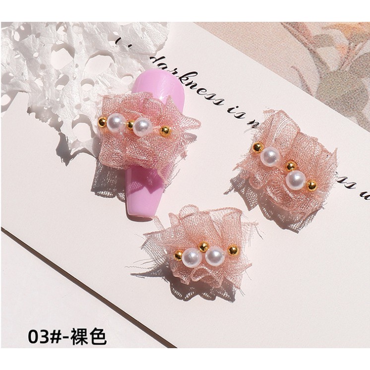 Charm nơ nhún trang trí nail