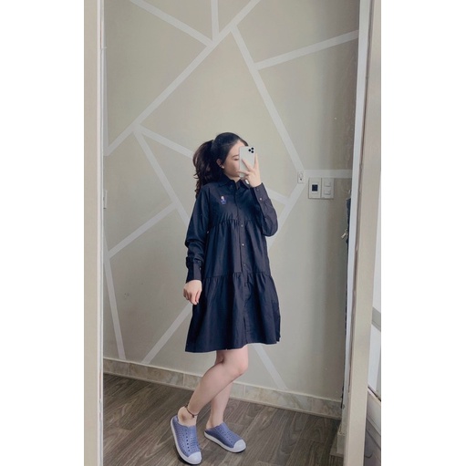 Váy Đầm sơ mi nữ whoau xuất Hàn