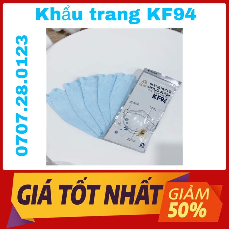 Khẩu trang KF94 GOLD MASK , Khẩu trang 4D cao cấp
