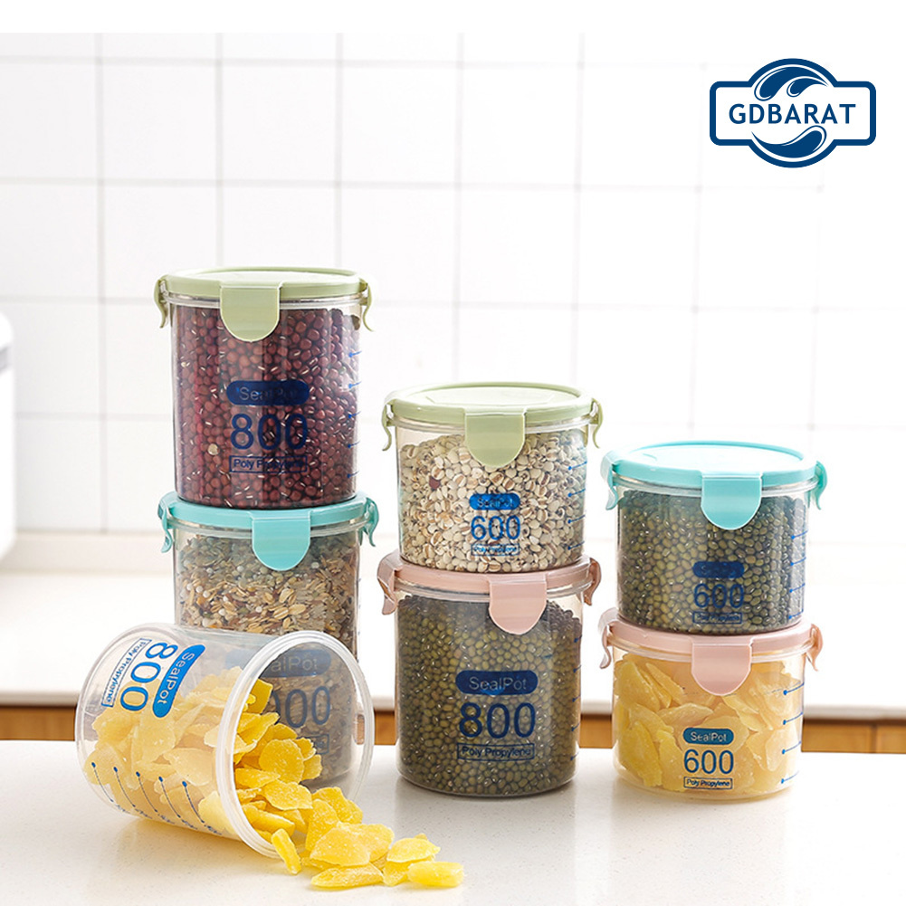 Hộp Đựng Trà / Hạt Trong Suốt Có Nắp Đậy Tiện Dụng Cho Nhà Bếp