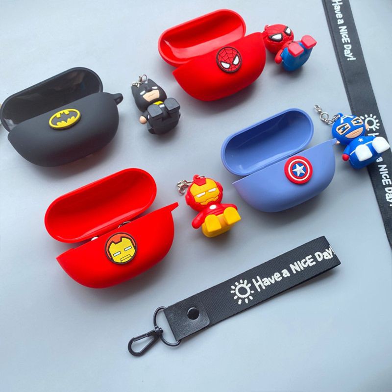 Bộ hộp đựng tai nghe Bluetooth không dây Silicon Họa Tiết Hoạt Hình Cho Sony Wf-Sp800N kèm dây đeo