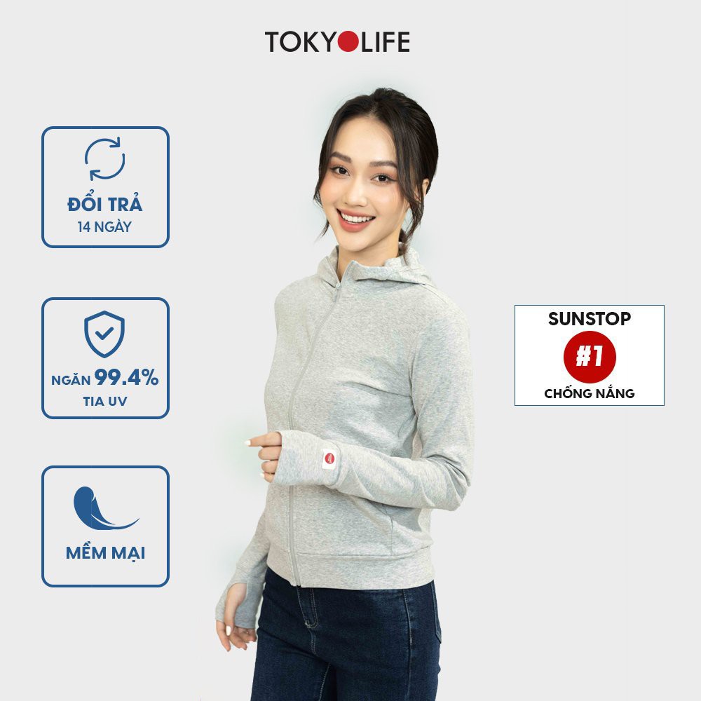 [Mã WABRTS3 giảm 10% đơn từ 250k] Áo khoác chống nắng Nữ TOKYOLIFE dòng UV Cut sợi cotton chống tia UV F9UVJ062I