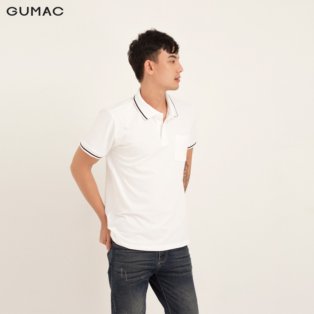 Áo thun polo nam túi đắp GUMAC thiết kế basic trẻ trung ATNB166 | BigBuy360 - bigbuy360.vn