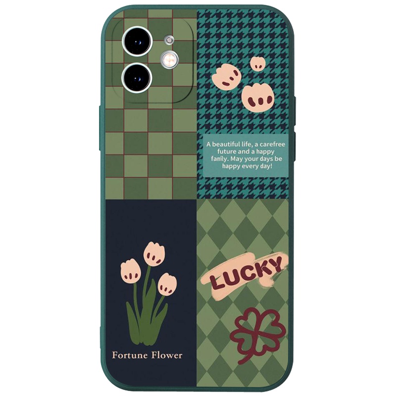Ốp lưng JURSUE mềm viền vuông chống bẩn hình dễ thương đẹp Cho iPhone 13 12 11 Pro Max SE 2020 X XR XS 8 7 ip 6S 6 Plus Y2124