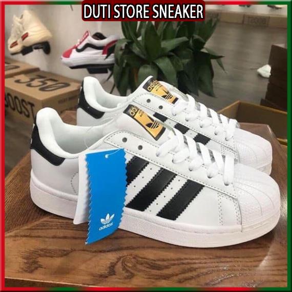 GIày superstar mũi sò màu trắng sọc đen, giày thể thao adidas nam nữ cao cấp sezi 36_43