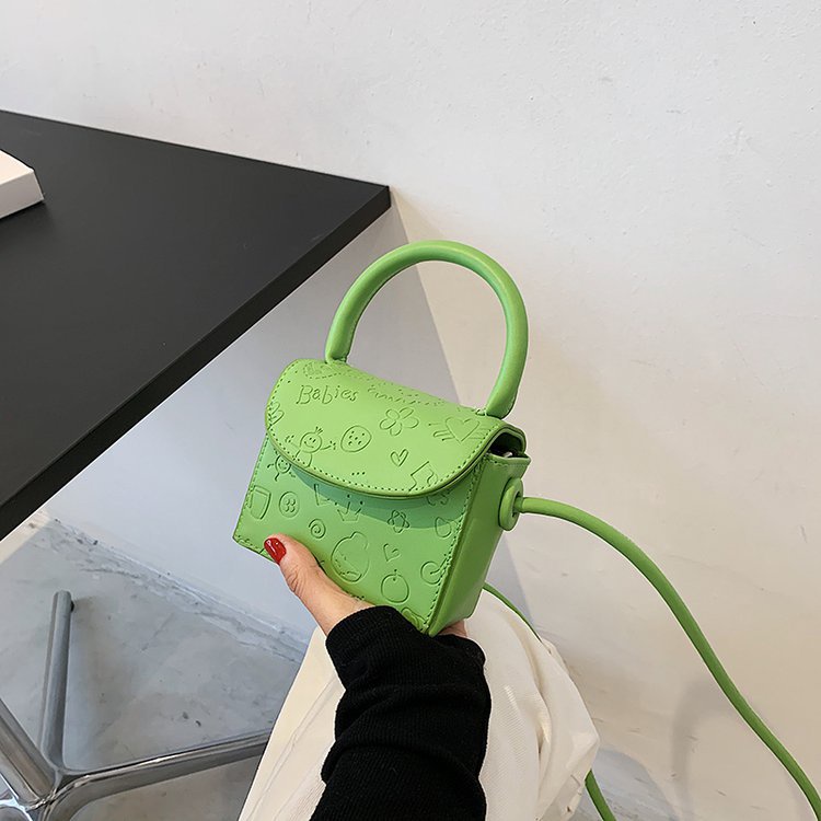 Túi đeo chéo mini dập nổi họa tiết xinh xắn thời trang dành cho nữ