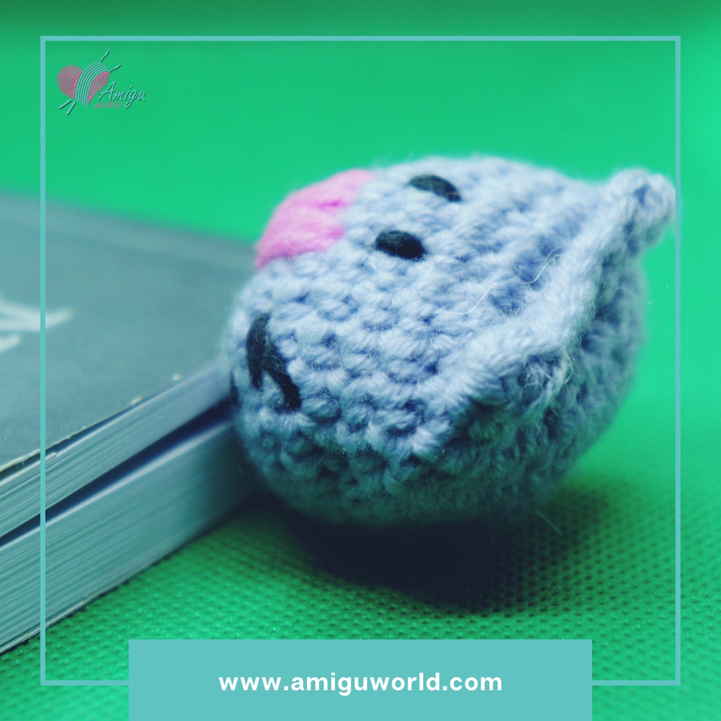 Bookmark con mèo bằng len - Handmade - Amigurumi - Thú bông bằng len