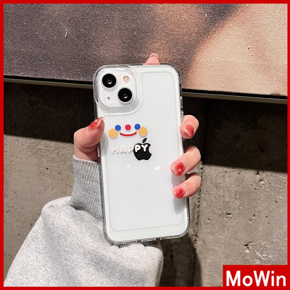 Ốp điện thoại TPU trong suốt hình mặt cười thích hợp cho iPhone 13 Pro Max iPhone 12 Pro Max iPhone 11 iPhone 7 Plus