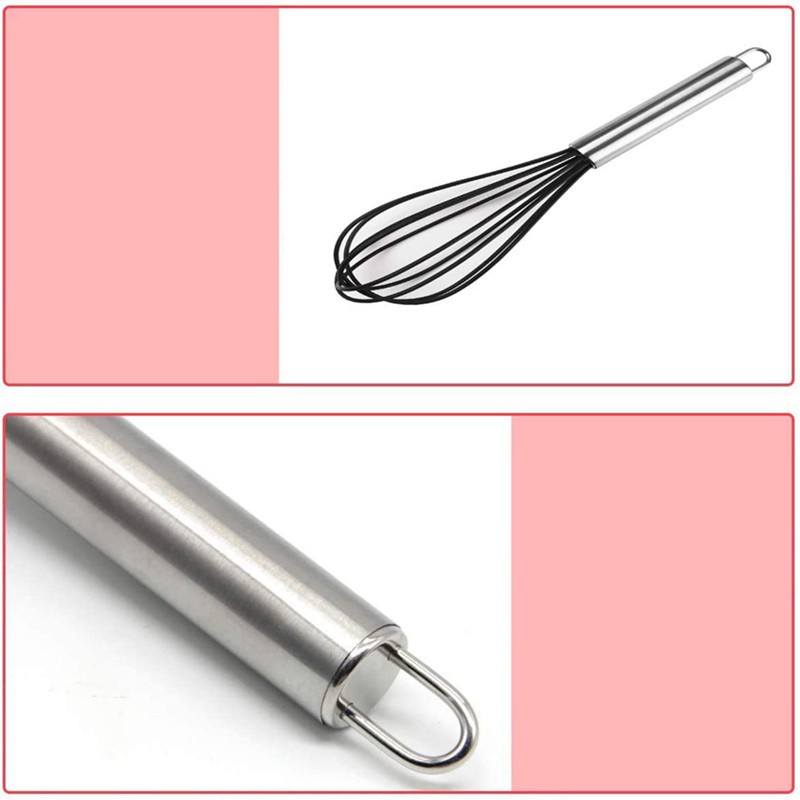 Silicone Kitchen Whisk,10 Inch Silicone Whisk Egg Beater Máy xay sinh tố