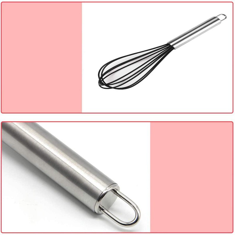 Silicone Kitchen Whisk,10 Inch Silicone Whisk Egg Beater