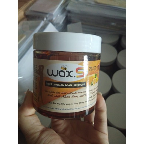 Sáp Wax Triệt Lông Mật Ong Nhân Sâm Hủ 350gr _WAX S ( Tặng Kèm Dụng Cụ Wax)