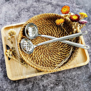 Muỗng ăn lẩu nhỏ Inox 304 DandiHome cao cấp (có 2 lựa chọn loại muỗng thủng và không thủng)