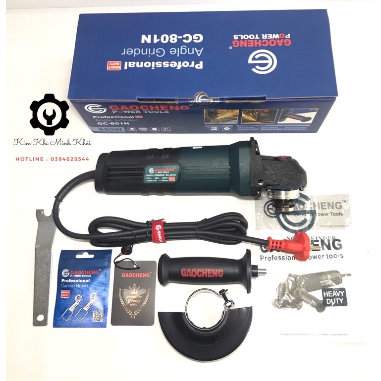 [Chính Hãng] Máy mài góc 100MM vân đá | Máy cắt cầm tay GaoCheng 850W GC-801N( Cam kết lõi đồng 100%, hàng nhập khẩu)