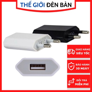 Củ Sạc Adapter đổi nguồn để Sạc Điện thoại nguồn cho đèn USB... Nguồn 5V1A chân cắm tròn