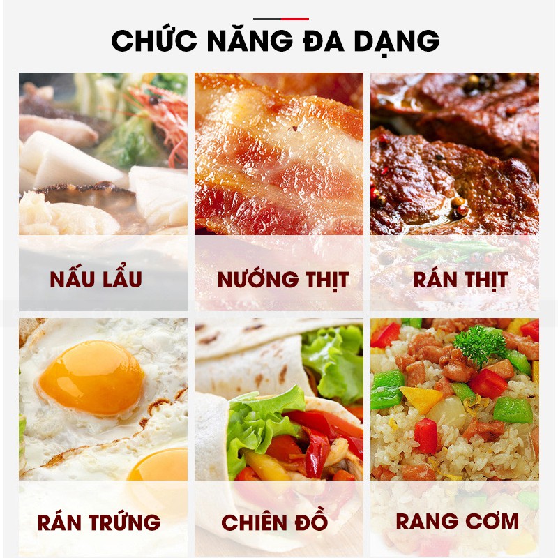 BẾP LẨU NƯỚNG ĐA NĂNG CAO CẤP  2 TRONG 1 - Chống dính - Công suất lớn - Thiết kế tiện dụng, tiết kiệm điện năng !