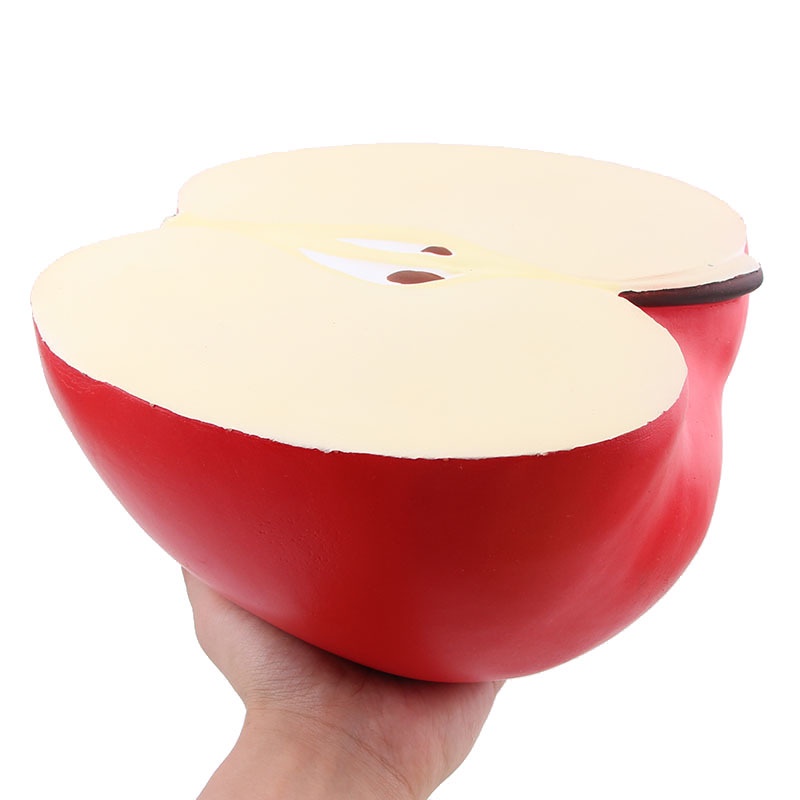 Squishy tạo hình nửa quả táo màu đỏ đại khổng lồ to bự đáng yêu đồ chơi mềm mịn đàn hồi giải tỏa căng thẳng