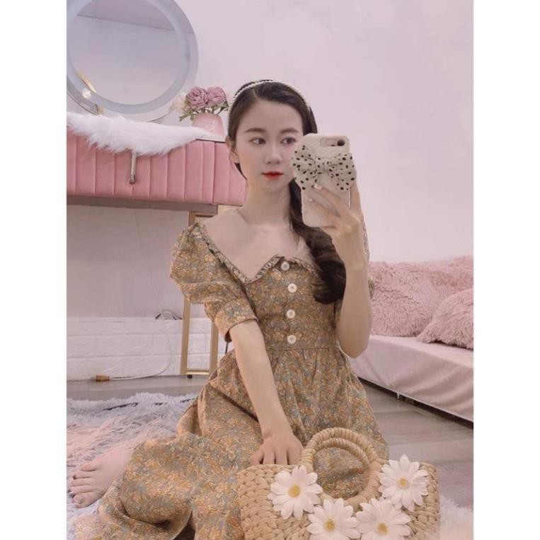 váy hoa nhí cổ bẻ vintage 🌟