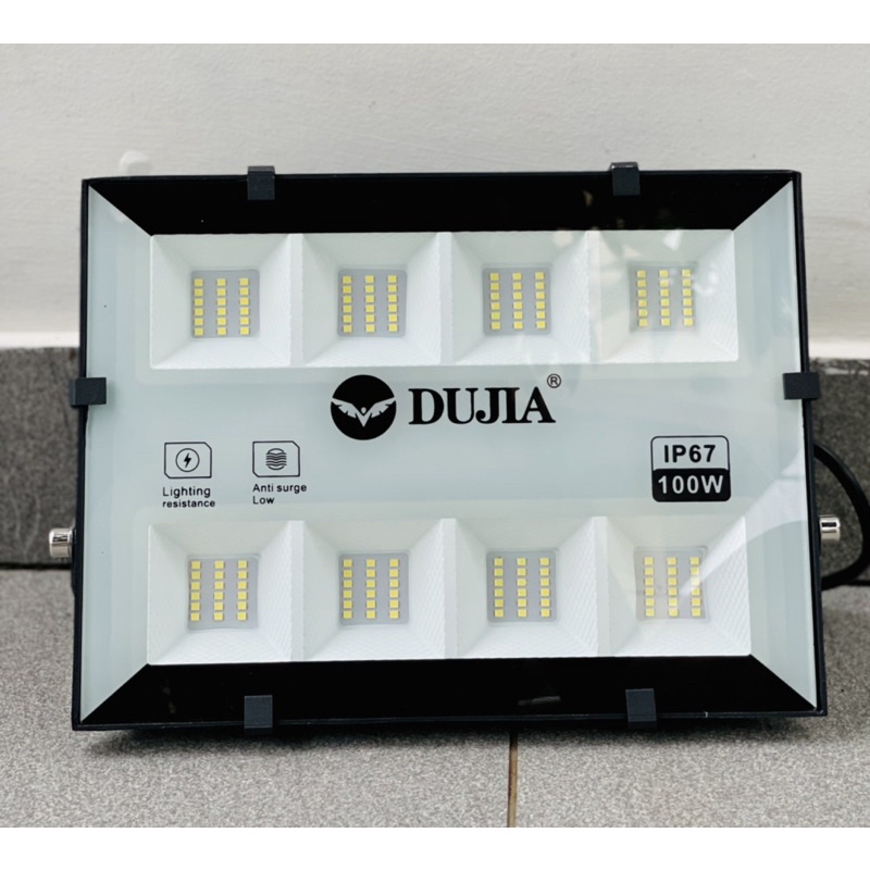 Đèn pha led 100W chuyên công trình ngoài trời, 8 mắt led độ phủ sáng rộng vỏ nhôm đúc nguyên khối chống nước ip67