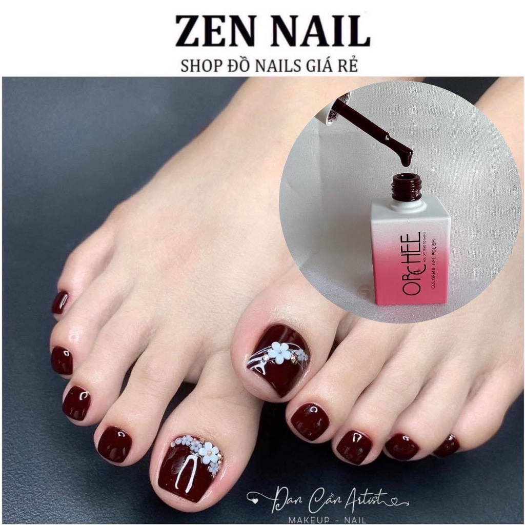 Sơn móng tay , sơn gel màu Nâu Đỏ siêu ưa chuộng , 15 ml