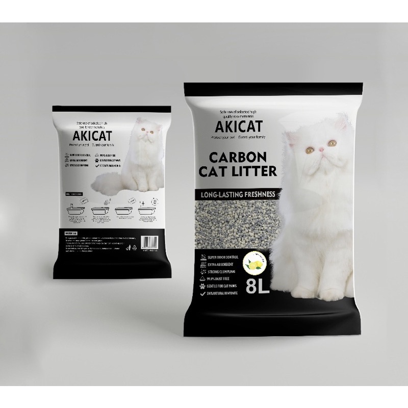 AKI CAT - CÁT VỆ SINH CHO MÈO CÓ HẠT KHỬ MÙI MÀU ĐEN