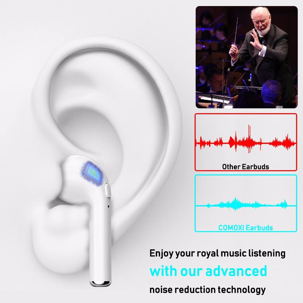 Tai nghe bluetooth v4.2 + EDR không dây nhét tai âm thanh chất lượng cao