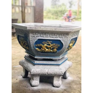 Combo khuôn đúc chậu cảnh lục giác 50cm