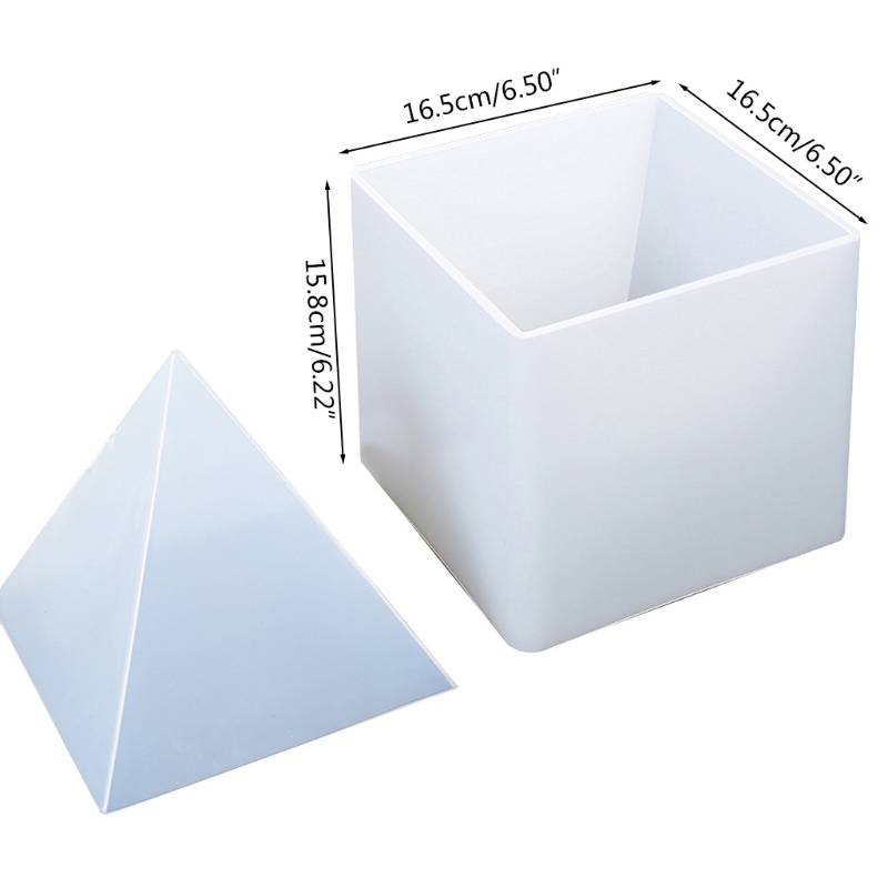 Khuôn Silicon Trong Suốt Hình Kim Tự Tháp DIY Để Làm Đồ Trang Trí