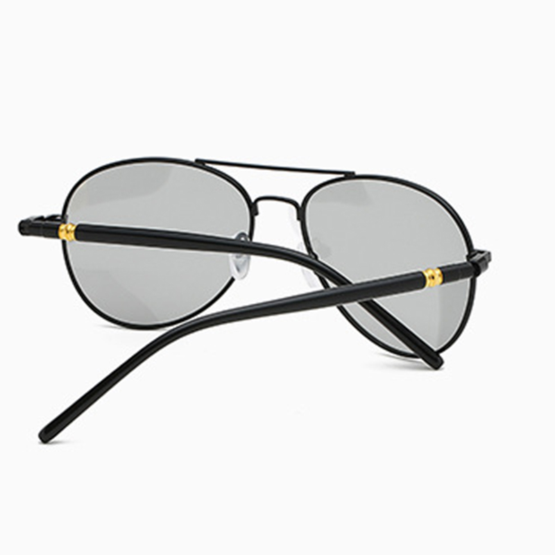 Photochromic Polarized Sunglasses Men Women Driving Chameleon Vintage Metal Sun Glasses Change Color YKD