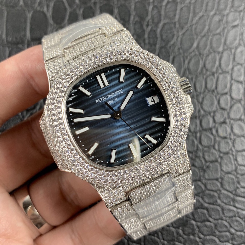 Đồng hồ Nam Patek Philippe 5719 full đá siêu đẹp, bản nâng cấp có kèm full trang bị chống xước