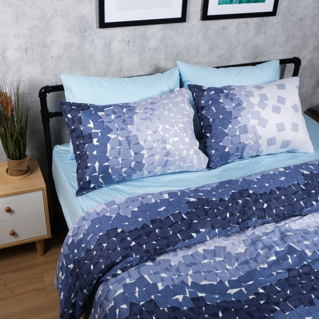 [Nhiều kích thước] Vỏ Gối Nằm Gòn Bedding Cotton Satin Hàn Quốc Màu Xanh Trời Nhạt - 01 cái