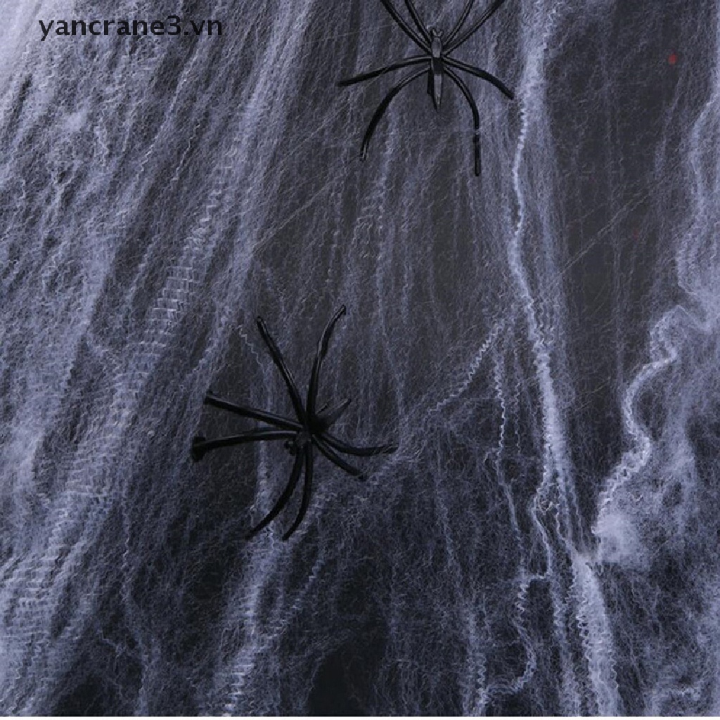 Mạng Nhện Cobweb Co Giãn Kèm Nhện Trang Trí Halloween