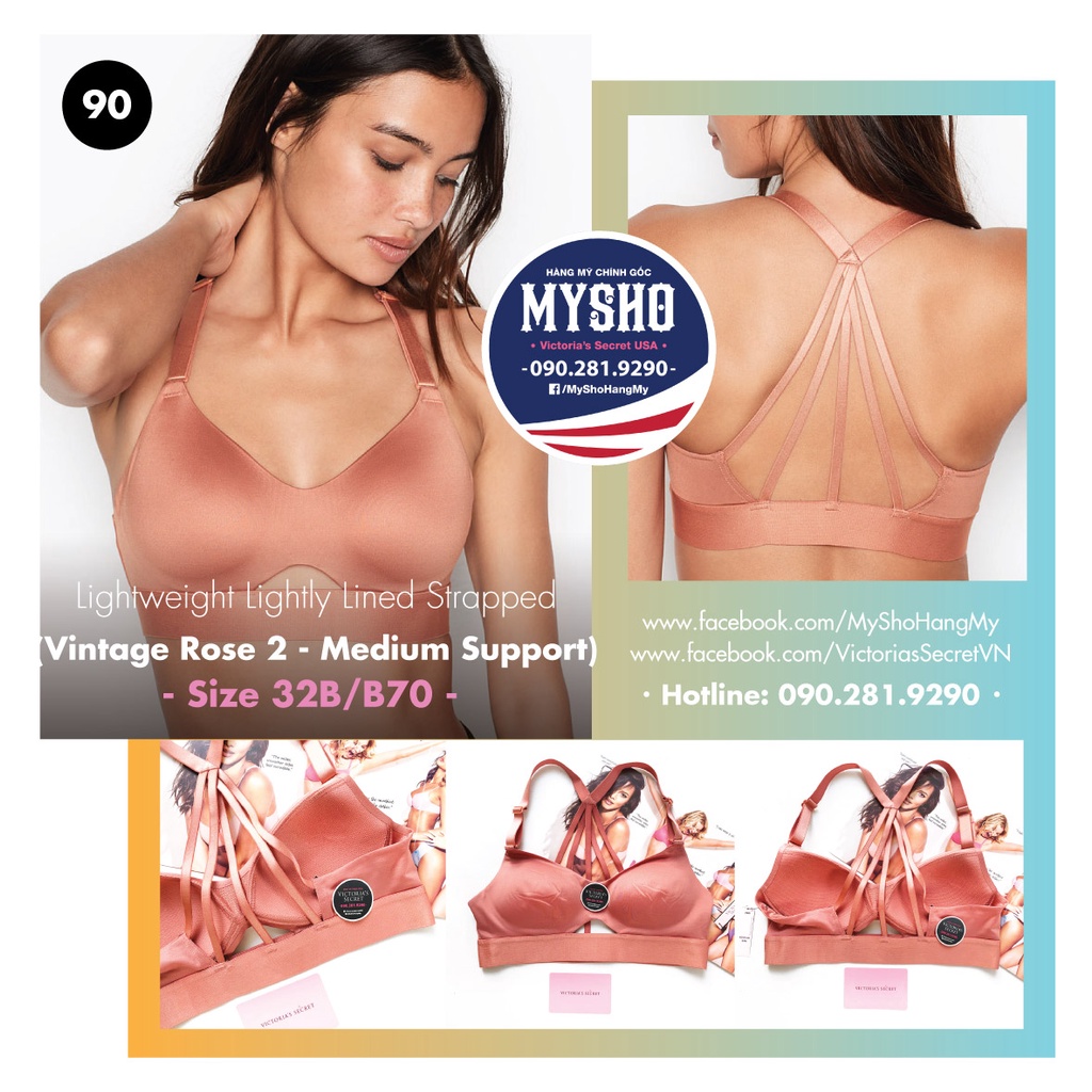 [32B/B70-90] Áo Tập GYM Lightweight Max Sport (Vintage Rose - Có mút)
