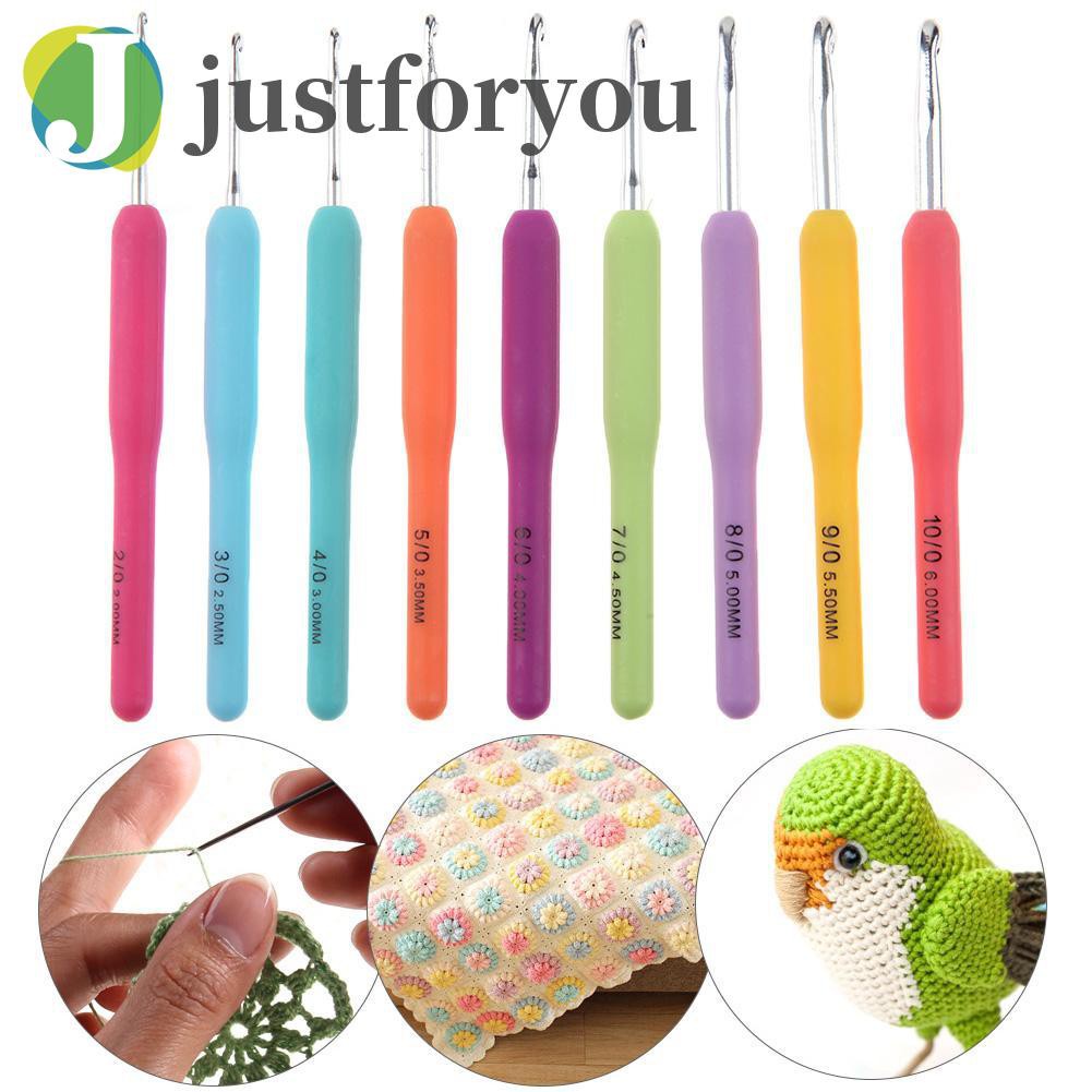 Justforyou2 9pcs/set Weave Craft Crochet Hooks Yarn Knitting Needles Sewing Tool Kit