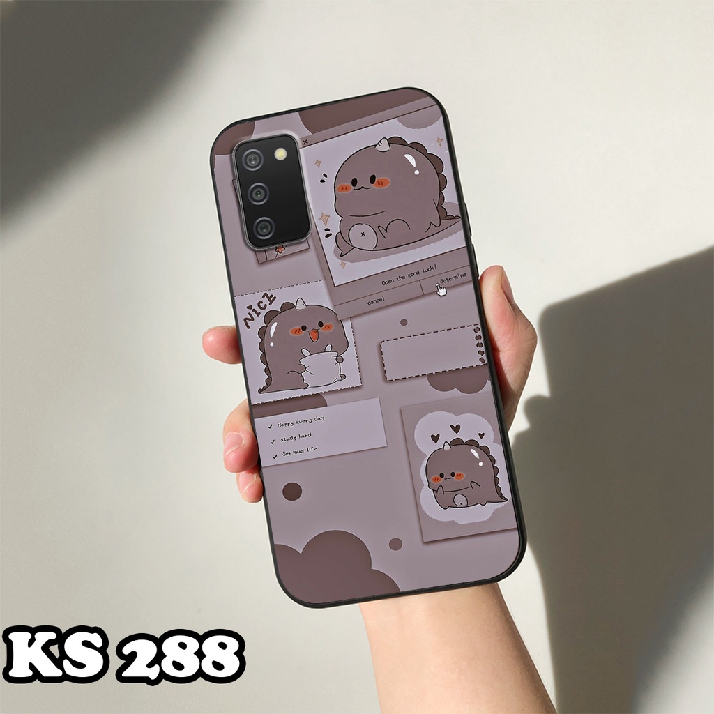 Ốp lưng Samsung A02s - Samsung A02 - Samsung A01 - Ốp in hình khủng long DinoCute - Lưng nhám viền TPU