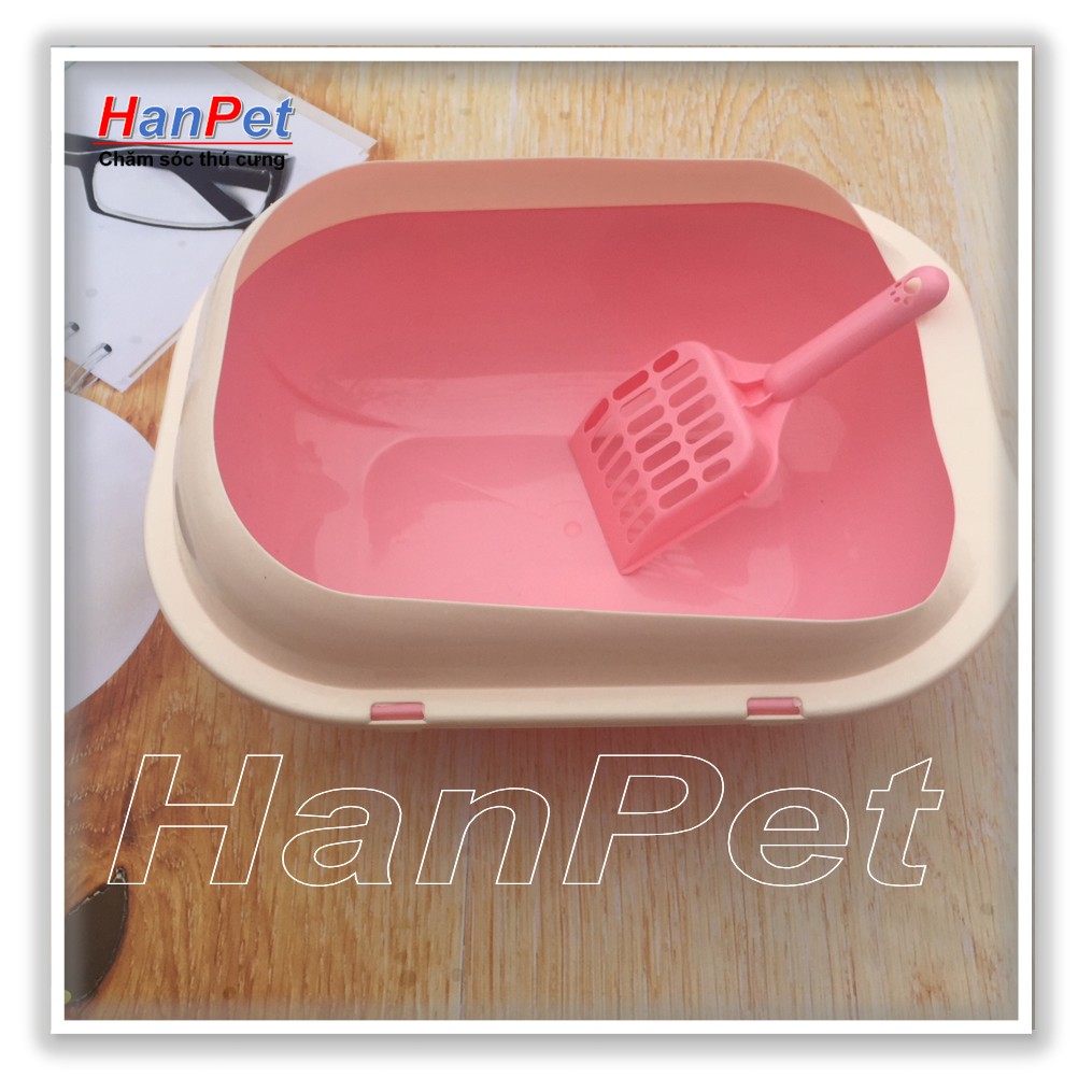 Khay vệ sinh mèo đựng cát mèo hình bầu dục (LADIEP 376B)