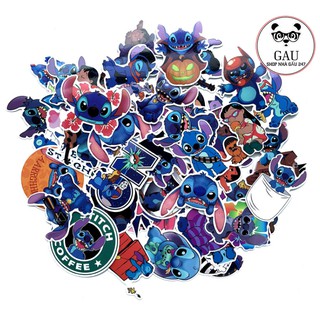 52 Sticker Disney STITCH !!! chống nước, chống thấm. Dán vào hành lý, xe máy, máy tính xách tay v.v.