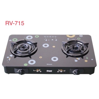 BẾP GA ĐÔI RINNAI RV-715Slim(GL) - MẶT KÍNH CƯỜNG LỰC; 715Slim(G) - MẶT MEN