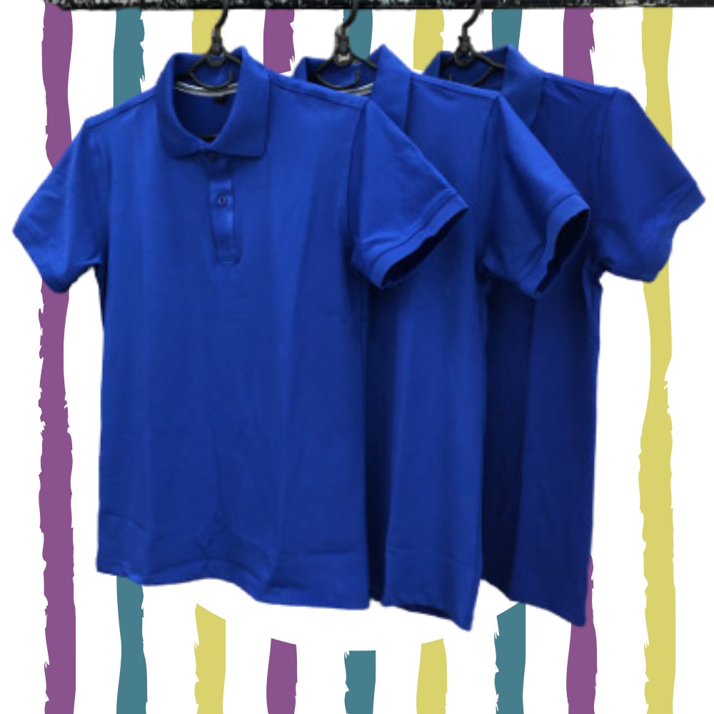 Áo đồng phục poly trụ trơn vải mịn