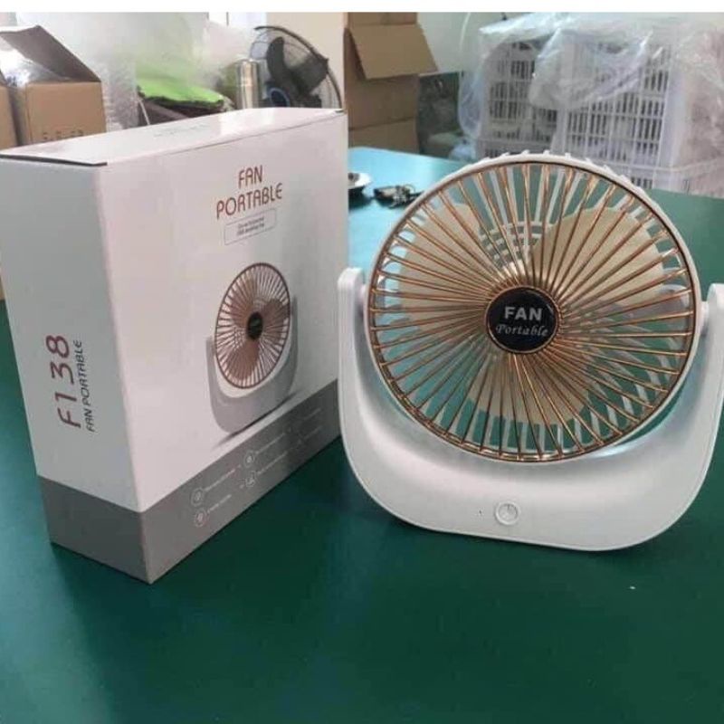 Quạt sạc tích điện mini super fan để bàn lồng quay 360 độ cắm cổng usb 3 chế độ gió quạt không dây Miibooshi D3.023