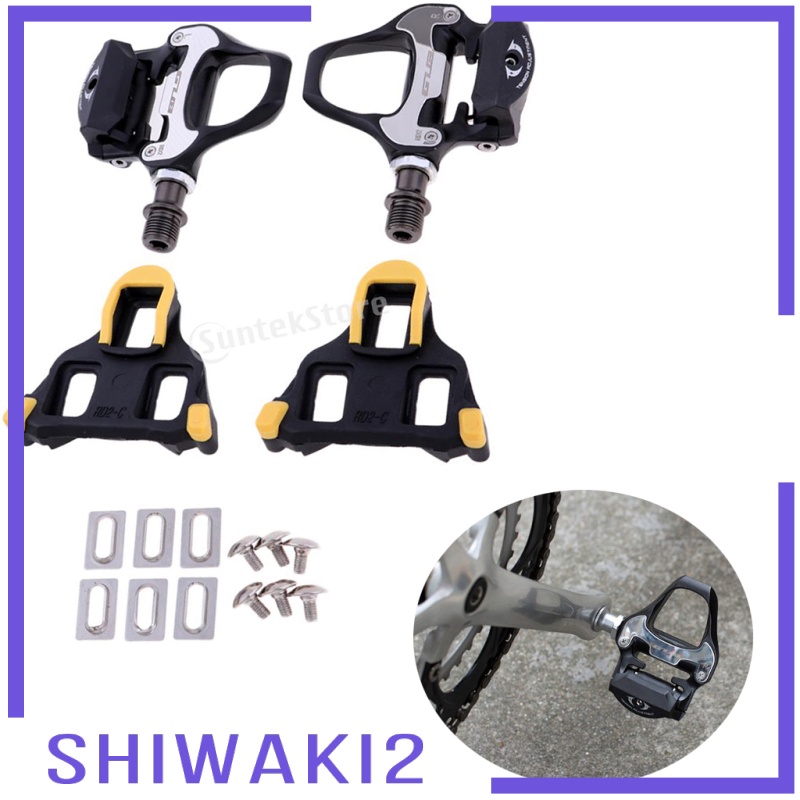 [SHIWAKI2]Road Bike Self-Locking  RD2 Pedals Clipless Racing Bicycle Pedal with Cleats