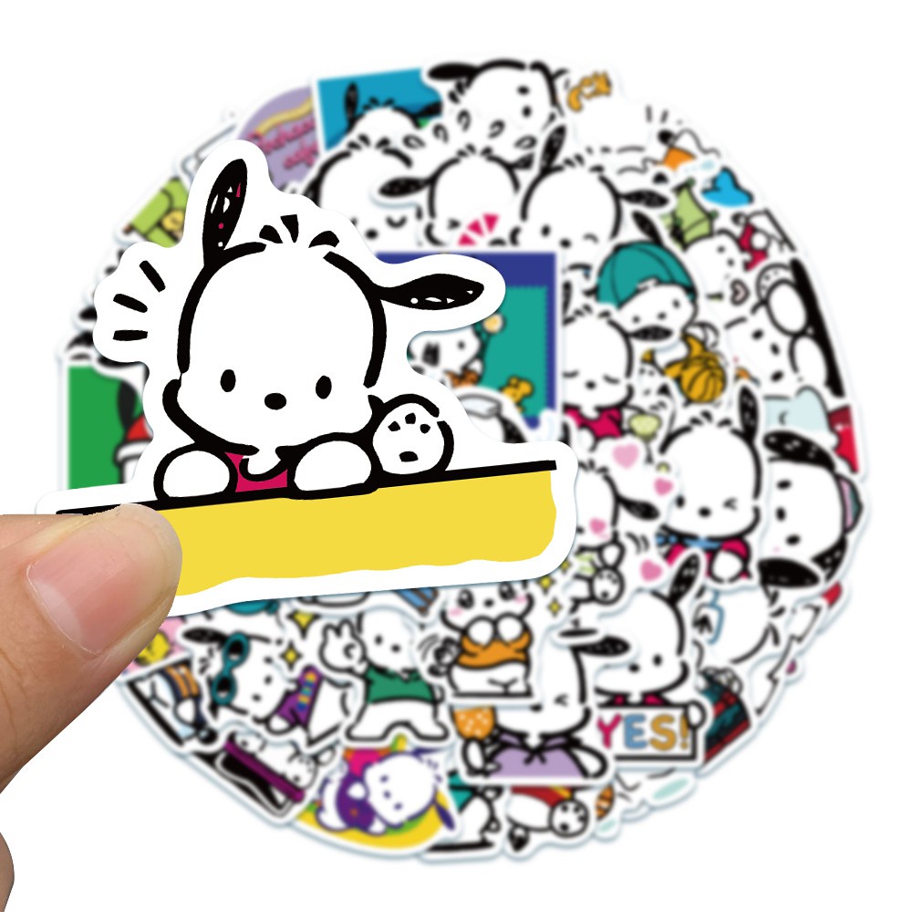Sticker/ Hình dán pochacco họa tiết hoạt hình trang trí sổ tay, điện thoại...