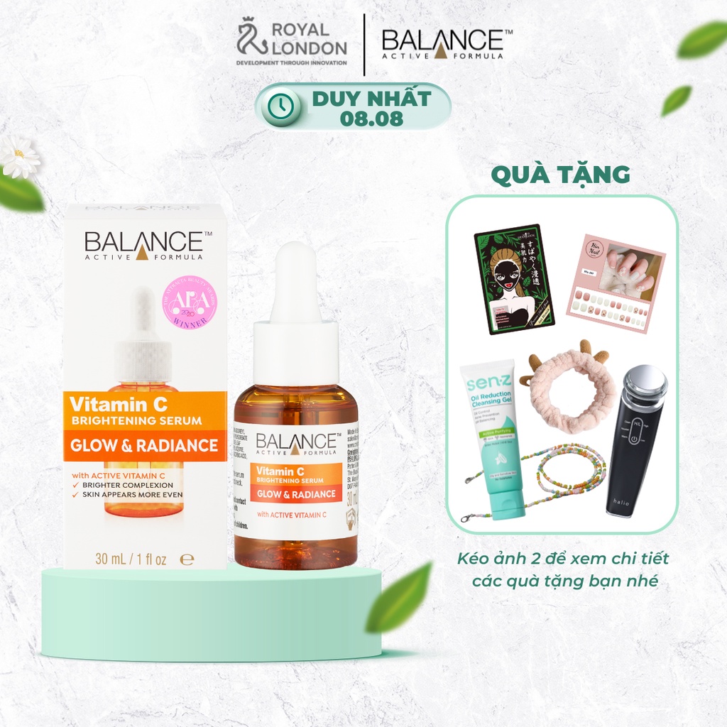 [Mã FMCGMALL giảm 8% đơn từ 250K] Serum Trắng Da, Mờ Thâm Balance Active Formula Vitamin C Brightening 30ml